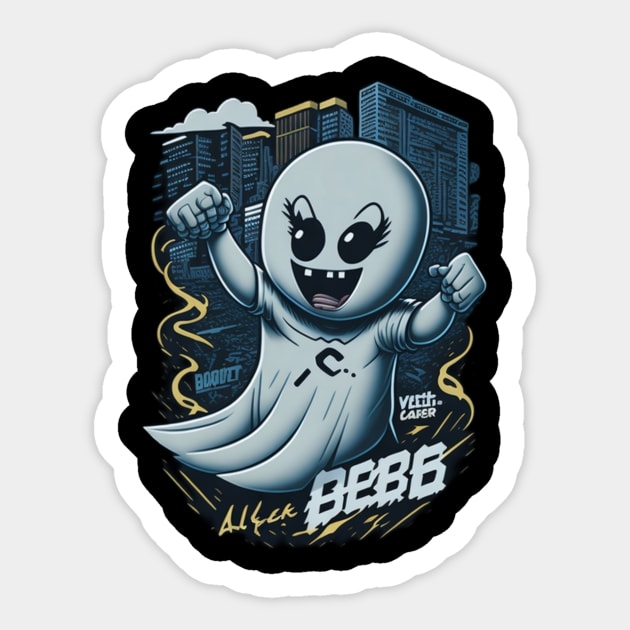 this is some boo sheet Casper Sticker by Rizstor